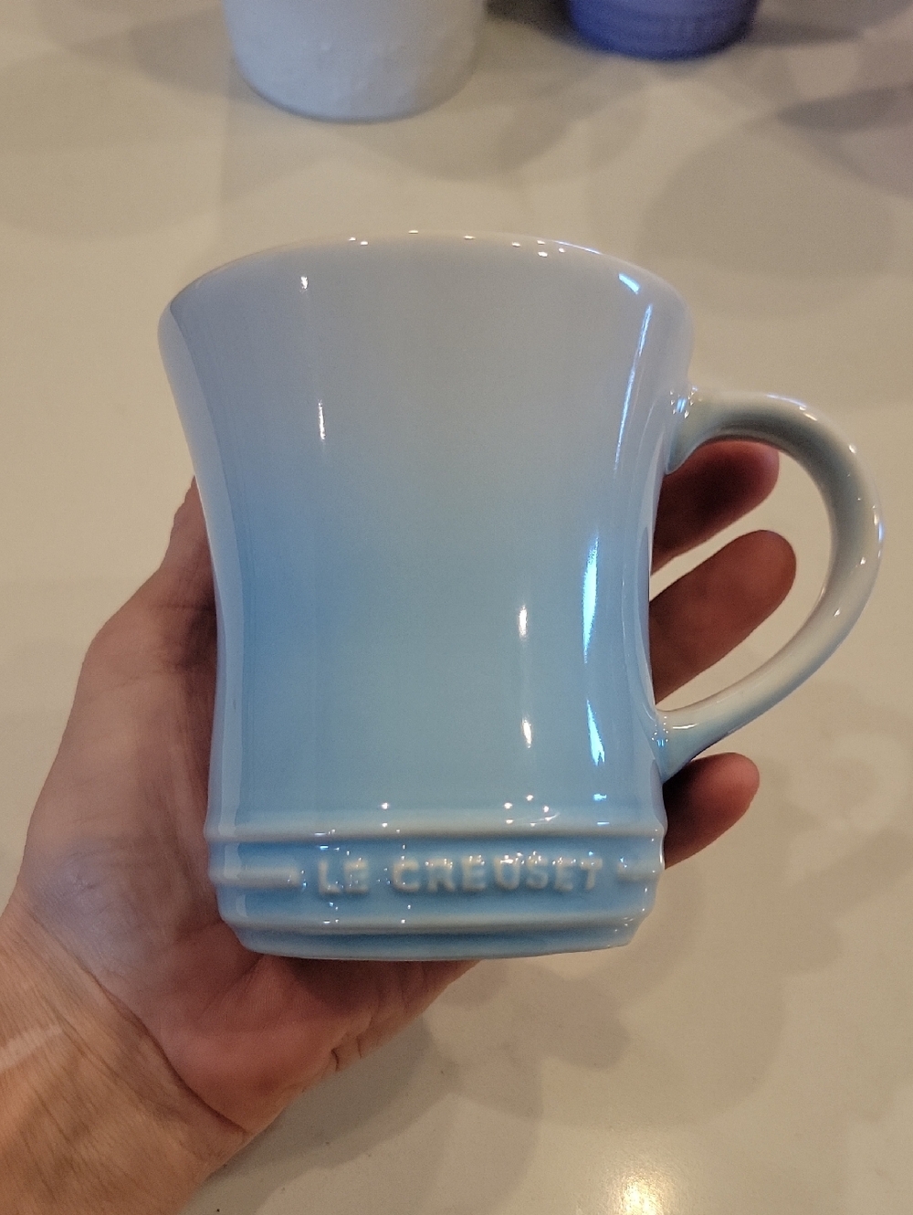 Le Creuset Coastal Blue Ombre Mug NWT